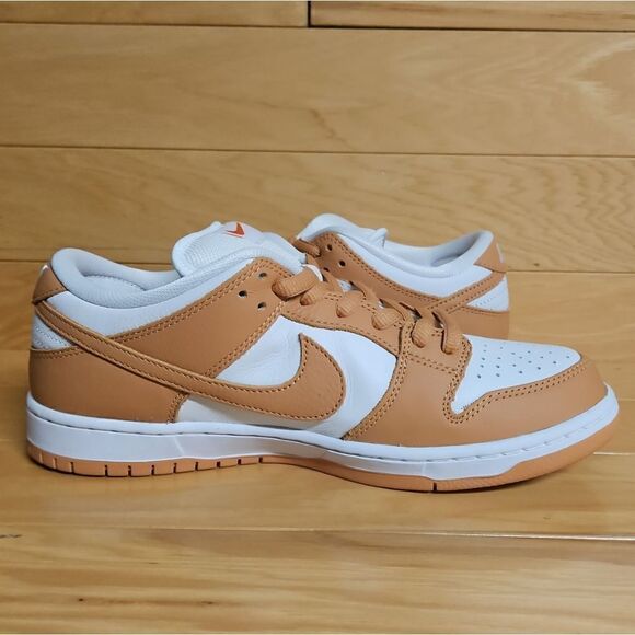 Nike SB Dunk Low Pro ISO Size 10 Light Cognac White Shoe Sneaker DM8998-200 - Picture 8 of 11